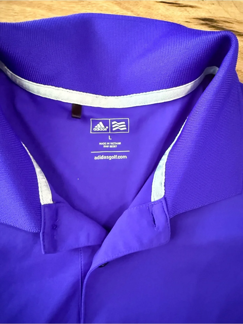 Adidas Golf Climacool‎ Polo Shirt Men’s Large Purple Performance Athletic Polo